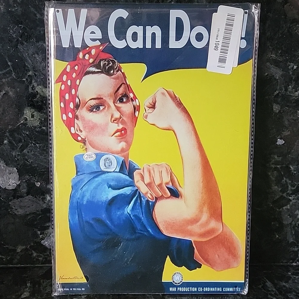 Metal Sign "We can Do it" Metal hanging Women Power/Motivational 8in X 11.5in - Picture 1 of 3